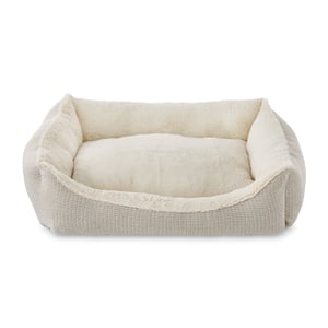 Vibrant Life Medium Luxe Cuddler Pet Bed, Cream, 27"x21"
