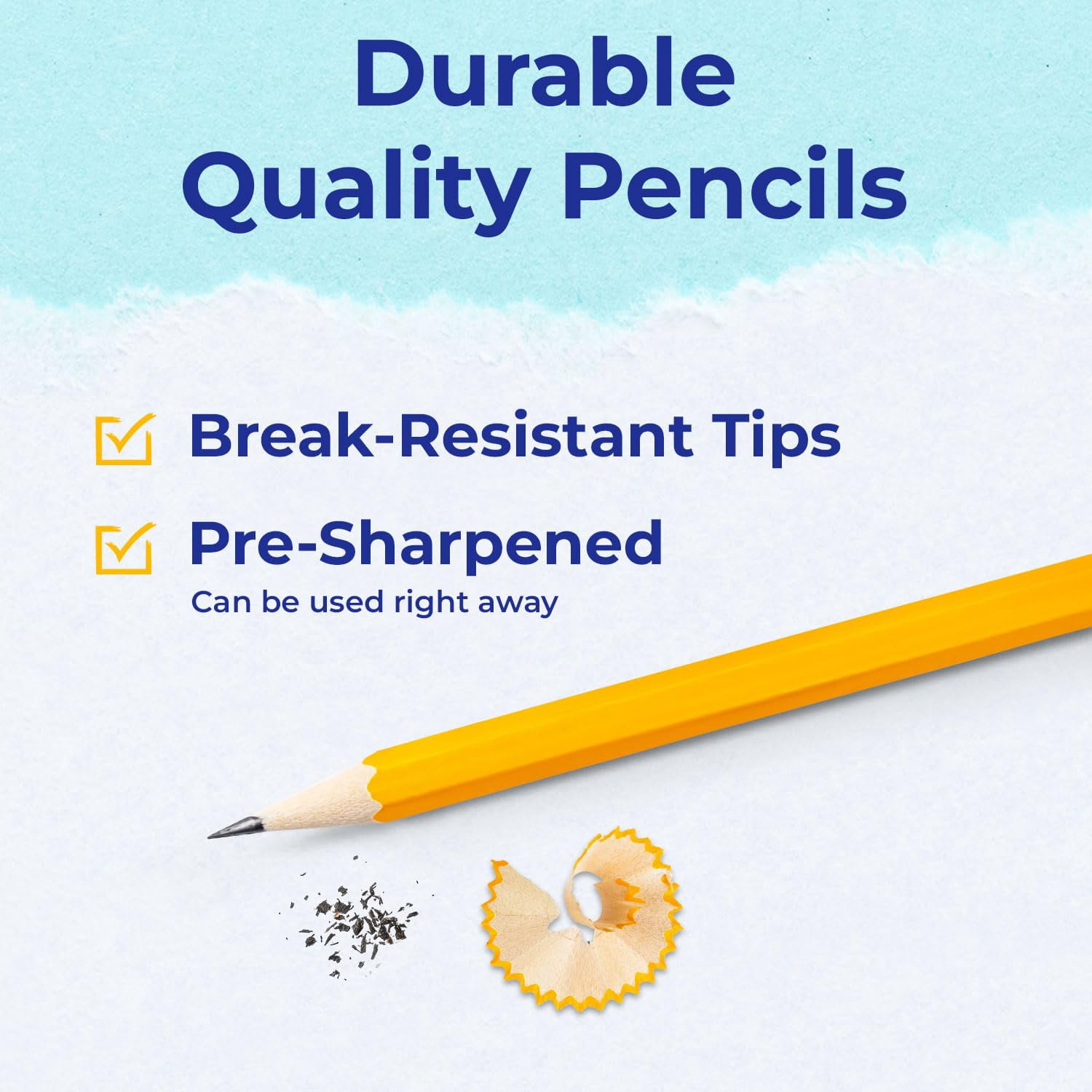 Rosmonde Pencils Bulk, 1250 Pack, Pre-Sharpened #2 HB Yellow Pencils, Easy Grip, Top Erasers, Smooth Writing, Bulk Set for School, Classroom & Office Supplies, Back to School Use