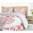 thumbnail image 5 of Ambesonne Valentines Day Duvet Cover Sets, Paisley Design, 2-Queen, Red, 5 of 7