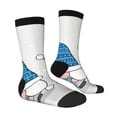 thumbnail image 4 of Yiaed Snow Gnome for Winter Print Great elasticity Crew Socks Sports socks for Men and Women, 4 of 5