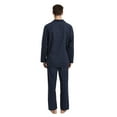thumbnail image 5 of GLOBAL Mens Yarn Pajama Set 100% Cotton, Long Sleeve Button Down PJ Set for Men Plaid Men's Sleepwear, Sizes S-3XL, 5 of 5