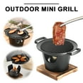 thumbnail image 4 of Yucurem Mini Outdoor Bbq Plate Detachable Japanese Alcohol Stove Hibachi Grill Kitchen Essentials (A), 4 of 10