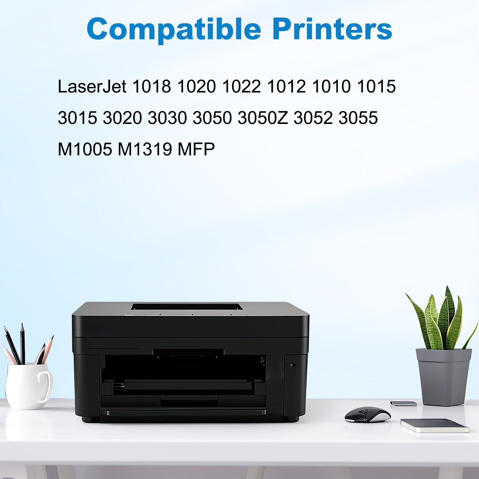 Q2612A 12A Toner Cartridges 2-Pack 12A Q2612D Q2612A 1020 Laserjet 1018 1022 3050 3015 3020 3030 3050Z 3052 3055 1010 1012 1015 1020 Printers Ink