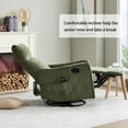thumbnail image 5 of Heat Massage Recliner Chair with 360° Swivel & Rocker, Chenille Fabric Manual Recliner with Lumbar Heat - Perfect Christmas Gift, Thanksgiving Gift for Living Room, Green, 5 of 11