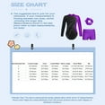 thumbnail image 6 of Sinleey Little Girls Gymnastics Leotard with Shorts Sparkly Dance Biketard Unitards Matching Hair Purple&Black 16, 6 of 6