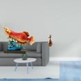 thumbnail image 2 of Estatua de arowana, figura decorativa de resina y madera, escultura animal, adorno artesanal, pieza de arte independiente, ideal para oficina, sal, 2 of 8