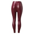 thumbnail image 3 of Jxximdong Leggings for Women Womens Faux Leather Leggings Stretch High Waisted Pleather Pants Red XXXXXL Yoga Pants, 3 of 6