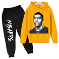 thumbnail image 2 of 2024 Ropa para niños CALIENTE Conjunto de sudadera con capucha para niños más pantalones de sudadera Conjunto de 2 piezas para niños y niñas Mbappe Avatar Estampado Bebé Niña, 2 of 5