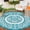 Teal, variant on IValue Round Outdoor Rugs 6Ft Waterproof Patio Plastic Straw Rug Reversible Camping Carpet