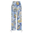 thumbnail image 5 of kaondbfi Womens Pants Wide Leg High Waisted Adjustable Trousers with Pockets Casual Lightweight Summer Casual Pants for Women, 5 of 9