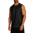 thumbnail image 4 of GuangCheng Mens Tank Top Lightweight Workout Gym Muscle Quick Dry Shirts Moisture Wicking Sleeveless Tee Shirts,Black,Size 3XL, 4 of 9