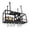 Black, variant on ToppiJoy Ceiling Wine Rack, Hanging Wine Glass Rack with Glass Holder, for Bar Hotel Kitchen Restaurants (White)