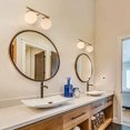 thumbnail image 4 of 2-Light Gold Vanity Light with Unique White Frost Gold Bathroom Light Fixtures, 4 of 5