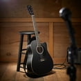 thumbnail image 3 of Ashthorpe Full-Size Cutaway Dreadnought Acoustic Electric Guitar Package, Black, 3 of 8