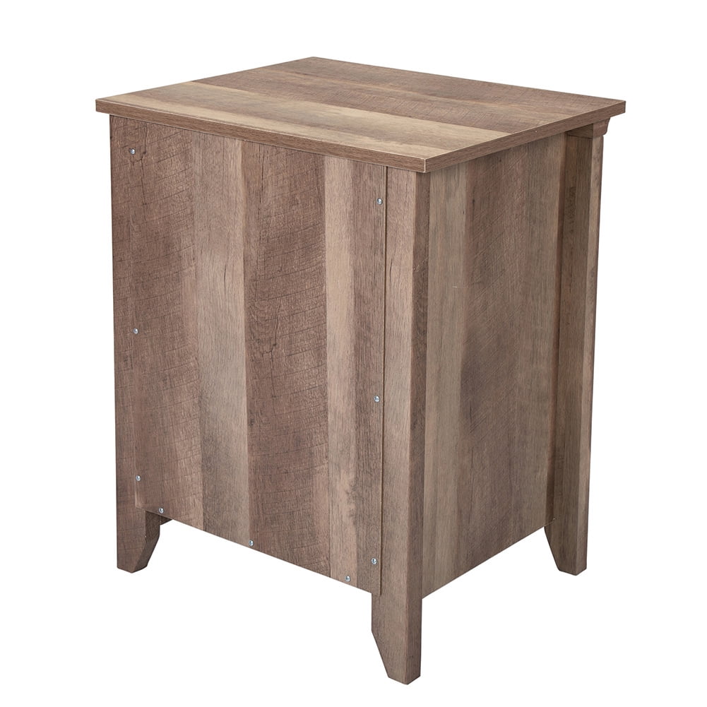 Kadyn Bedside Cabinets with Drawers for Nursery, Closet, Retro Nightstand End Table Bedside Table for Sofa Couch, Small Spaces Bedside Cupboard for College Dorm, Light Brown-2PCS