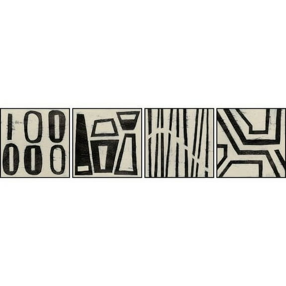 Hieroglyphs Quadriptych