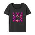 thumbnail image 1 of Camiseta de mujer, ropa, trajes femeninos, camiseta de cuello redondo para trabajar, caminar, S, 1 of 7