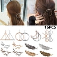 thumbnail image 1 of 16PCS Metal Hair Clips for Women Girls Minimalist Hair Clips Geometric Hair Clip Clamps, 1 of 6