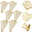 thumbnail image 2 of Golden Plastic Mini Harp 15Pcs Miniature Musical Instruments Home Decor DIY Decoration For Craft Enthusiasts, 2 of 8