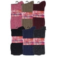 thumbnail image 2 of Sumona Knee-High Cable Knit Boot Winter Socks, 6-Pack, 2 of 5