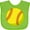 Apple Green, variant on Inktastic Personalized Softball Boys or Girls Baby Bib