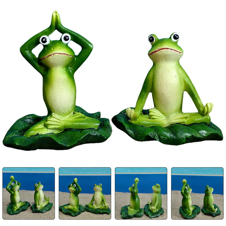 Yoga Frog Statues 3 Assorted
