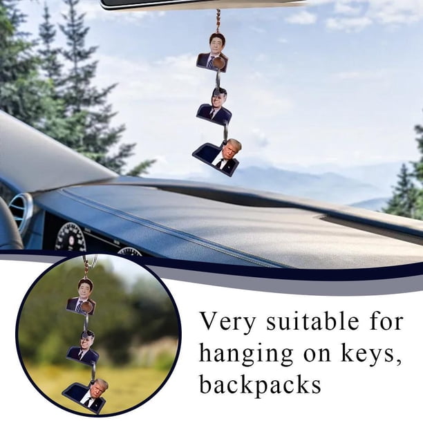 ★専用 HYS Sticker & Trump & Key-holder Set Presidential History Keychain Shinzo Abe John F. Kennedy Tribute