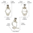 thumbnail image 2 of Thinking Skeleton Statue Resin Skull Figurine, Gothic Halloween Skeleton Decor for Desk, Bookshelf, Tabletop, Home, Office, Halloween Party Decoration, 2 of 5