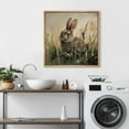 thumbnail image 3 of HFDF Canvas Prt Wall Art Wild Rabbit Meadow Rustic Animal Nature Illustrations Rustic Colorful for Livg Room, Bedroom, Office -NATURAL 18x12inch Framed, 3 of 6