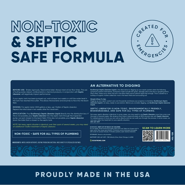 EcoStrong Septic Liberator: Emergency Tank Bacteria Cleaner 
