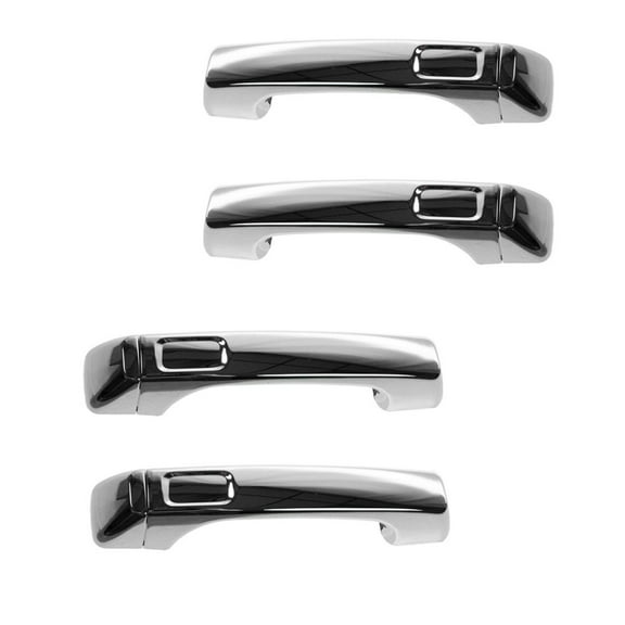 TRQ Front Rear Exterior Outside Chrome Door Handle Set Kit 4pc for Hummer H3 H3T DHA36513