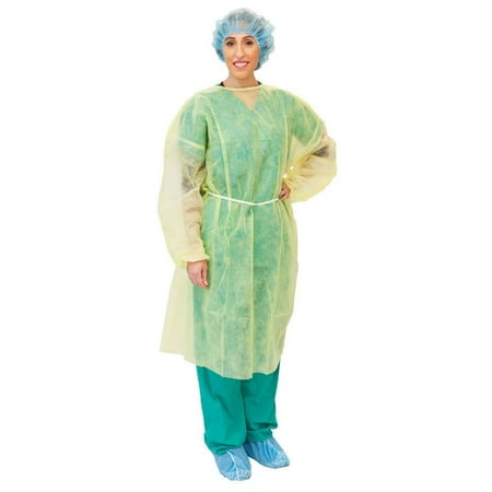 Isolation Gowns, Full Back, Elastic Cuff, Tie Neck And Waist, PSB