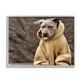 thumbnail image 3 of Stupell Industries Beautiful Dog Wearing Cozy Yellow Hoodie Photography Photograph Gray Framed Art Print Wall Art, Design by Michael Brian, 3 of 5