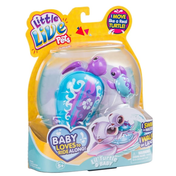 Little Live Pets Turtle And Baby Laila The Island Turtle And Baby Doll