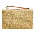 thumbnail image 3 of Bolso de playa informal con bolsillo, bolso de paja para mujer, bolsos bohemios, bolso de paja para mujer, diseño revolucionario, 3 of 7