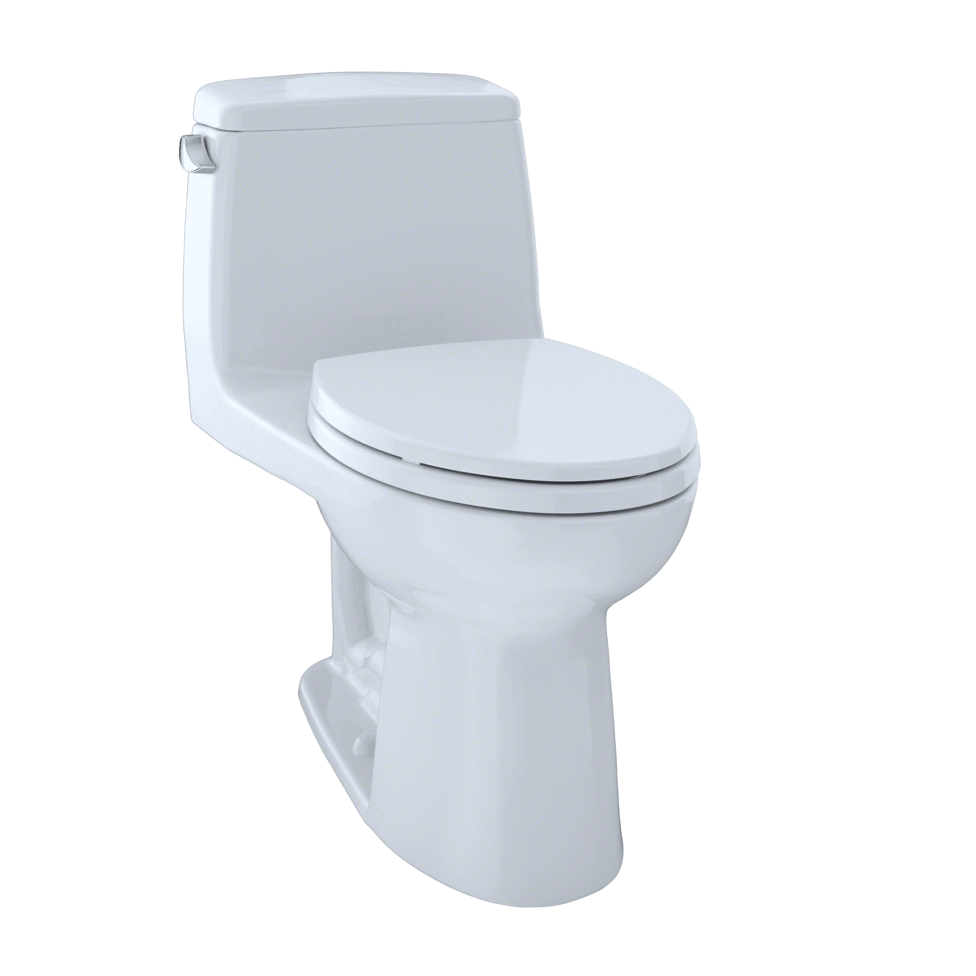 2-Piece Cotton White Toto CST416M-01 Aquia II Toilet with Regular Height Bowl and Dual Max Tank 