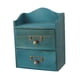 thumbnail image 5 of Organizador de escritorio de madera con 2 cajones, versátil y clásico. Azul, 5 of 9