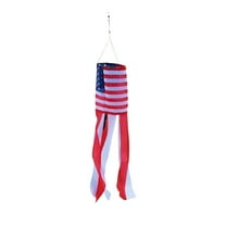 American Flag Windsock, Stars and Stripes USA Patriotic Decorations, Embroidered Stars, Fade Resistant & Durable Patriotic Wind Socks Decorations