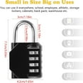 thumbnail image 2 of Combination Lock  4 Digit Combination Padlock for School Gym Sports Locker  Fence  Toolbox  Case  Hasp Cabinet Storage (4 Pack), 2 of 6