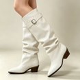 thumbnail image 2 of Elegant Mid Calf Boots With Sleek Finish And Side Buckle Detail for Fall Wear, 2 of 7