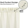 thumbnail image 2 of 3 Pieces Tier Curtain Valance Set, Waffle Weave Textured Rod Pocket Curtain Valance, 2 of 8