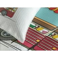 thumbnail image 4 of Ambesonne Truck Quilted Bedspread Set 3 Pcs, Ice Cream Cartoon Style, King Size, Multicolor, 4 of 5