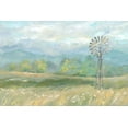 thumbnail image 2 of Coulter, Cynthia 32x23 Gold Ornate Wood Framed with Double Matting Museum Art Print Titled - Country Meadow Windmill Landscape, 2 of 4