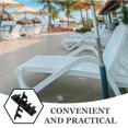 thumbnail image 3 of 4Pcs Lounge Chair Adjuster White Plastic Adjustable Comfort Outdoor Enthusiasts, 3 of 8