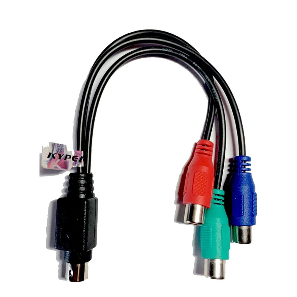 Kyper 7Pin SVideo to HDTV 3 RCA RGB Red, Blue, & Green Component