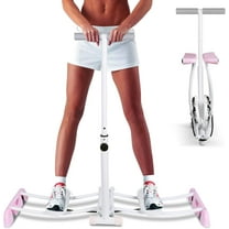 MotorGenic Leg Exercise Equipment with Adjustable, Foldable, Comfort Grip, Pink, for Indoor Workouts