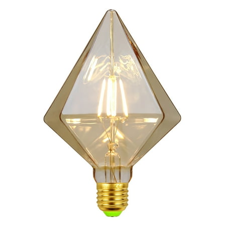 

DTOWER Antique Shaped Light Bulb LED Decorative Glass Bulb Energy-saving Pointy Diamond Shape Glass Bulb with E27 Screw Mouth for Hotel Restaurant