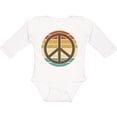 thumbnail image 3 of Inktastic Retro Peace Sign Sunset Boys or Girls Long Sleeve Baby Bodysuit, 3 of 5