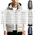 thumbnail image 4 of Atkumj Plus Size Mens Puffer Vest Casual Comfortable Hooded Full Zip Down Vest Fashion Warm Sleeveless Solid Color Puffy Vest with Side Pockets, 4 of 8