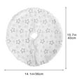 thumbnail image 2 of Usloyux Under $5 White Tree Skirt, Classic Fluffy Christmas Tree Mat, Desktop Tree Decoration, Festive Holiday Display, Luxurious Fabric Base Cover, Tree Bottom Decor, 2 of 2